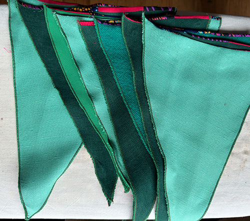 grünes Fähnchensortiment